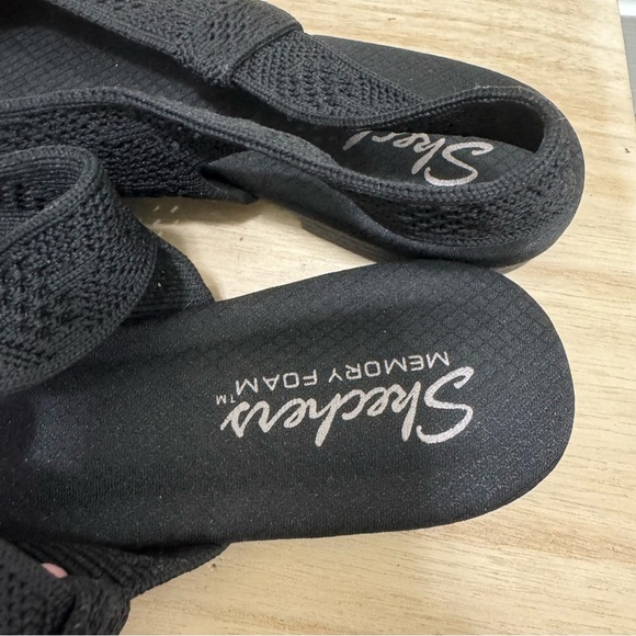 Skechers Black Cleo Snip Sweet Time Slingback Memory Foam Flats 8 - Picture 5 of 6